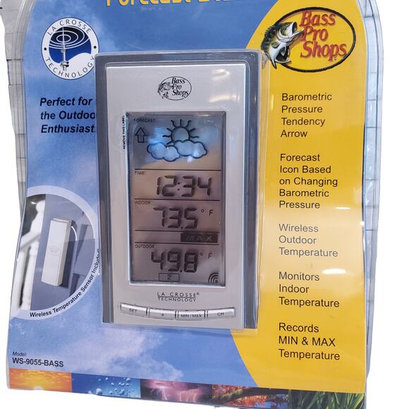 Bass Pro Shops Wireless Weather Station Weather Forecast Outdoor Sensor La Cross - Picture 2 of 12
